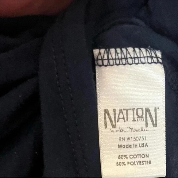 Nation LTD oversized xs navy top boxy boho indie core - Picture 3 of 3